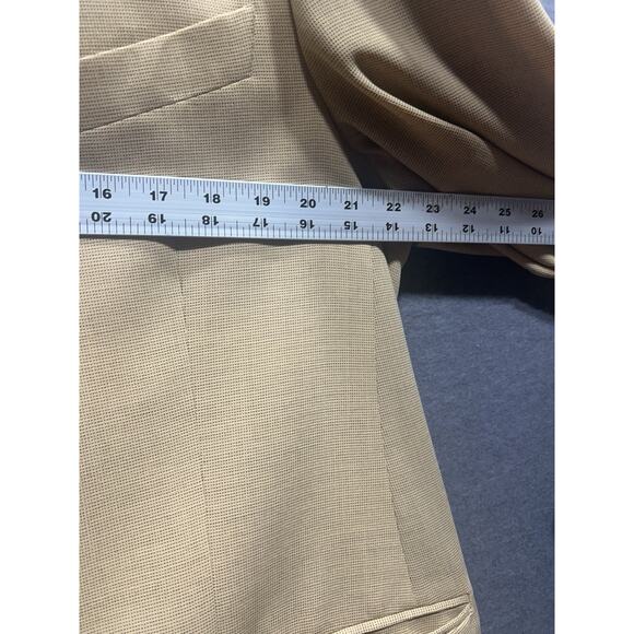 Zanetti Mens Wool Blazer Jacket Beige Size 58R Made in Italy NWOT - Picture 9 of 12